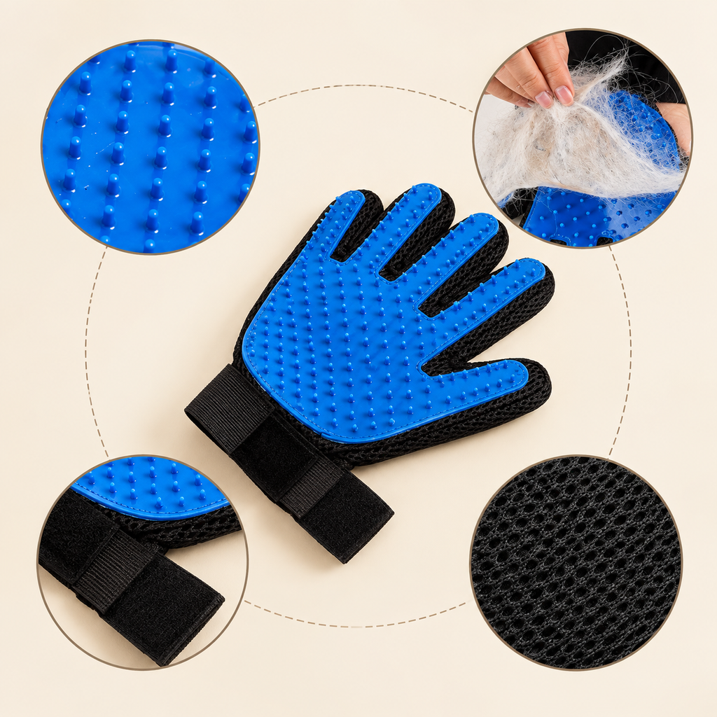 Gant de Toilettage pour Chien – Doux & Efficace